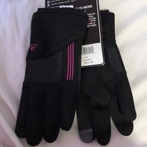 adidas Women's Fort 4 Gloves, Black/Bold Pink, Lar